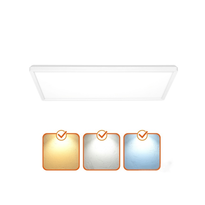 LED pinta-asennettava paneeli NIVERA LED/32W/230V IP54 3000/4000/6000K 29,5x59,5 cm valkoinen