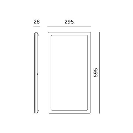 LED pinta-asennettava paneeli NIVERA LED/32W/230V IP54 3000/4000/6000K 29,5x59,5 cm valkoinen