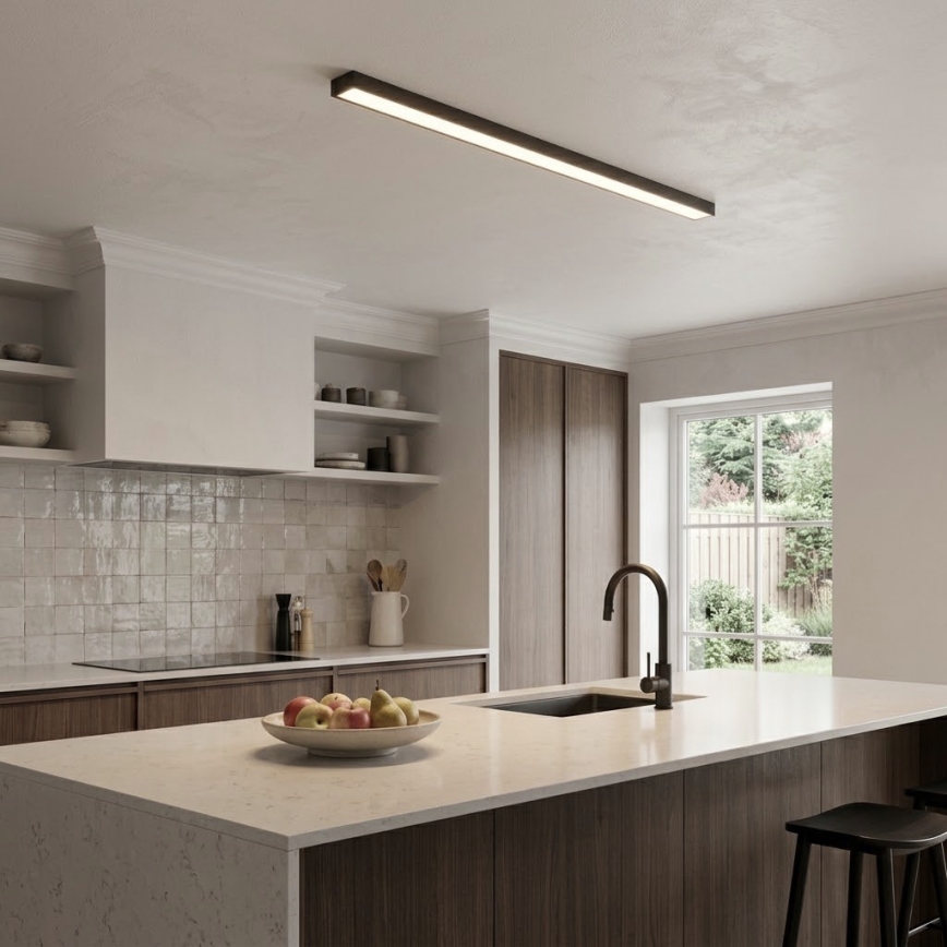 LED pinta-asennettava/riippuvalaisin vaijerilla LED/44W/230V 4000K 120 cm musta