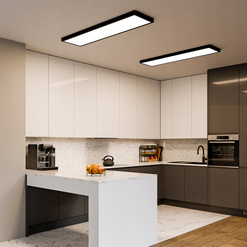 LED-pintakiinnitettävä paneelivalaisin LED/60W/230V 30x120 cm musta