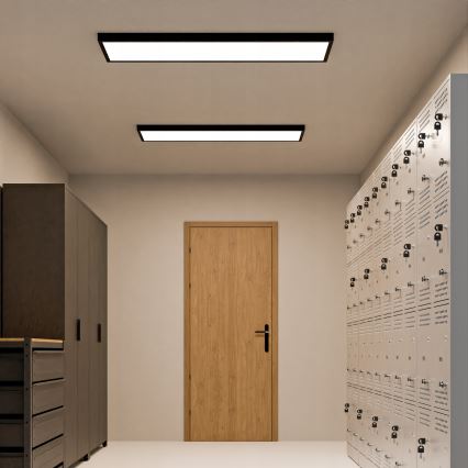 LED-pintakiinnitettävä paneelivalaisin LED/60W/230V 30x120 cm musta