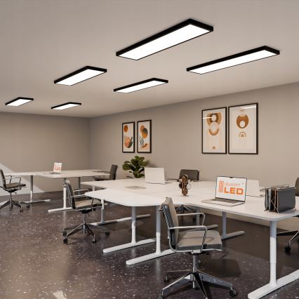 LED-pintakiinnitettävä paneelivalaisin LED/60W/230V 30x120 cm musta