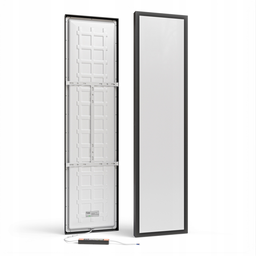 LED-pintakiinnitettävä paneelivalaisin LED/60W/230V 30x120 cm musta