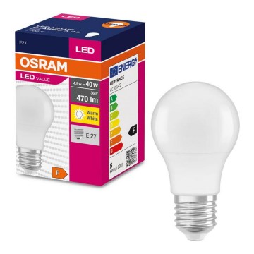 LED-polttimo A40 E27/4,9W/230V 2700K - Osram