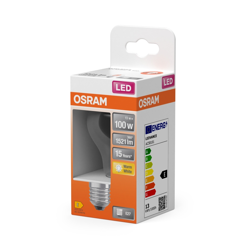 LED polttimo A60 E27/13W/230V 3000K - Osram