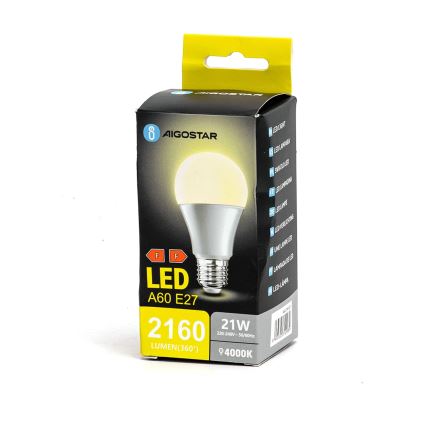 LED-polttimo A60 E27/21W/230V 4000K - Aigostar