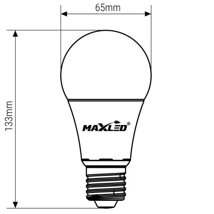 LED-polttimo A65 E27/15W/230V 4000K