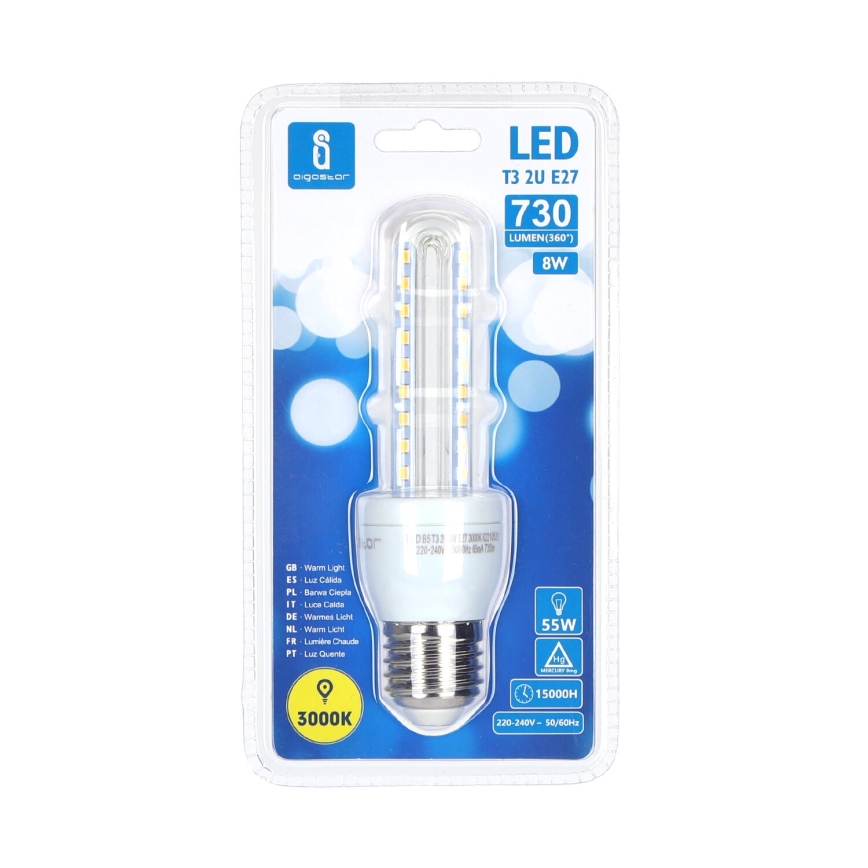 LED-polttimo B5 E27/8W/230V 3000K - Aigostar