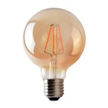LED-polttimo CLASIC AMBER G95 E27/8W/230V 2200K - Brilagi