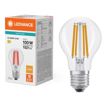 LED-polttimo CLASSIC FILAMENT A60 E27/11W/230V 2700K - Ledvance