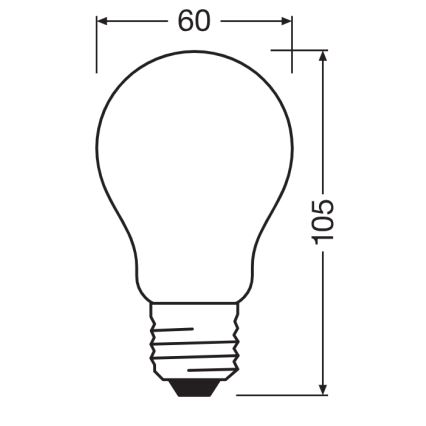 LED-polttimo CLASSIC FILAMENT A60 E27/7,2W/230V 2700K - Ledvance
