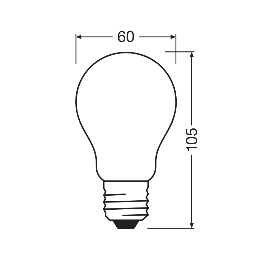 LED-polttimo CLASSIC FILAMENT A60 E27/7,2W/230V 2700K - Ledvance