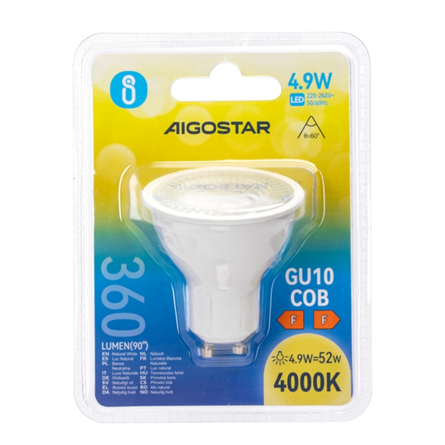 LED-polttimo COB GU10/4,9W/230V 4000K - Aigostar