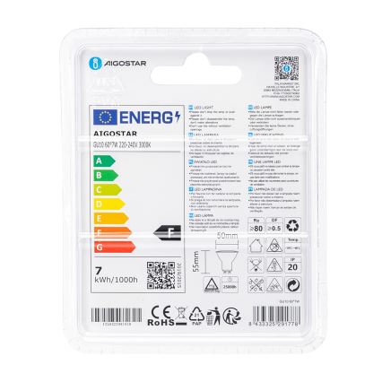 LED-polttimo COB GU10/7W/230V 3000K - Aigostar