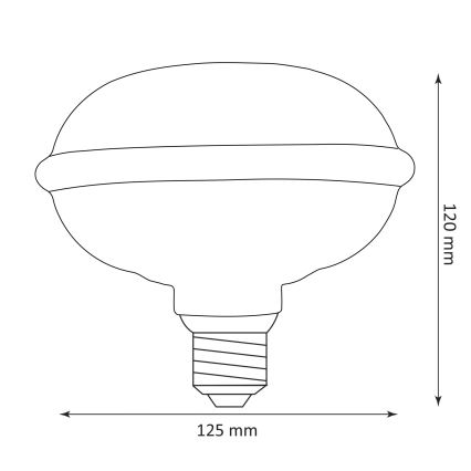 LED-polttimo DECO VINTAGE FILAMENT UFO130 E27/4W/230V 1800K