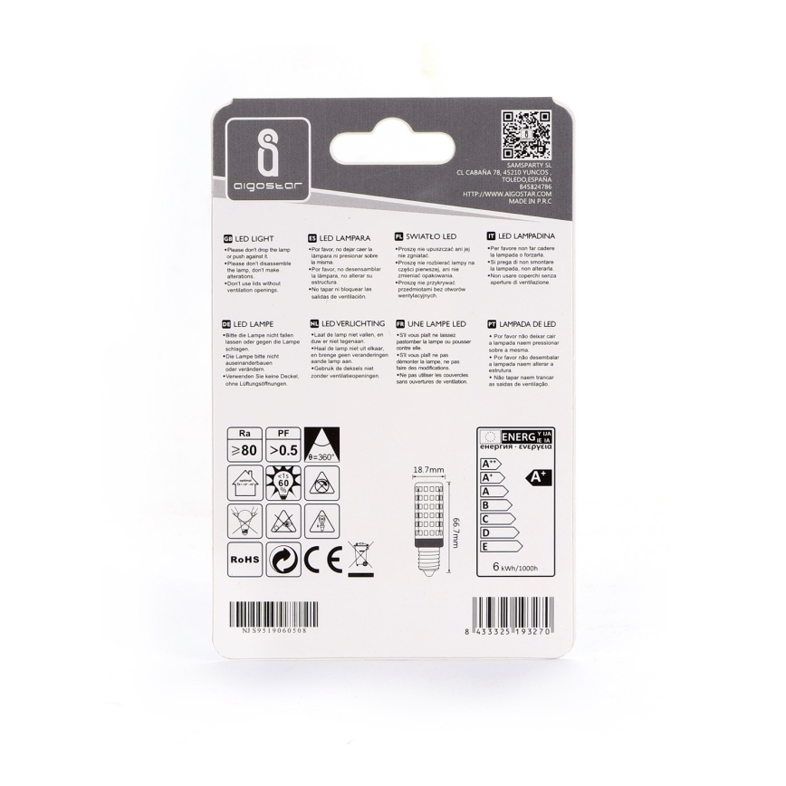 LED-polttimo E14/6W/230V 6500K - Aigostar