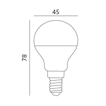 LED-polttimo E14/7W/230V 3000K 525lm