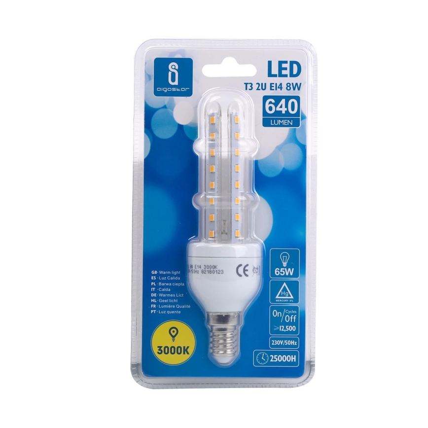 LED Polttimo E14/8W/230V 3000K - Aigostar