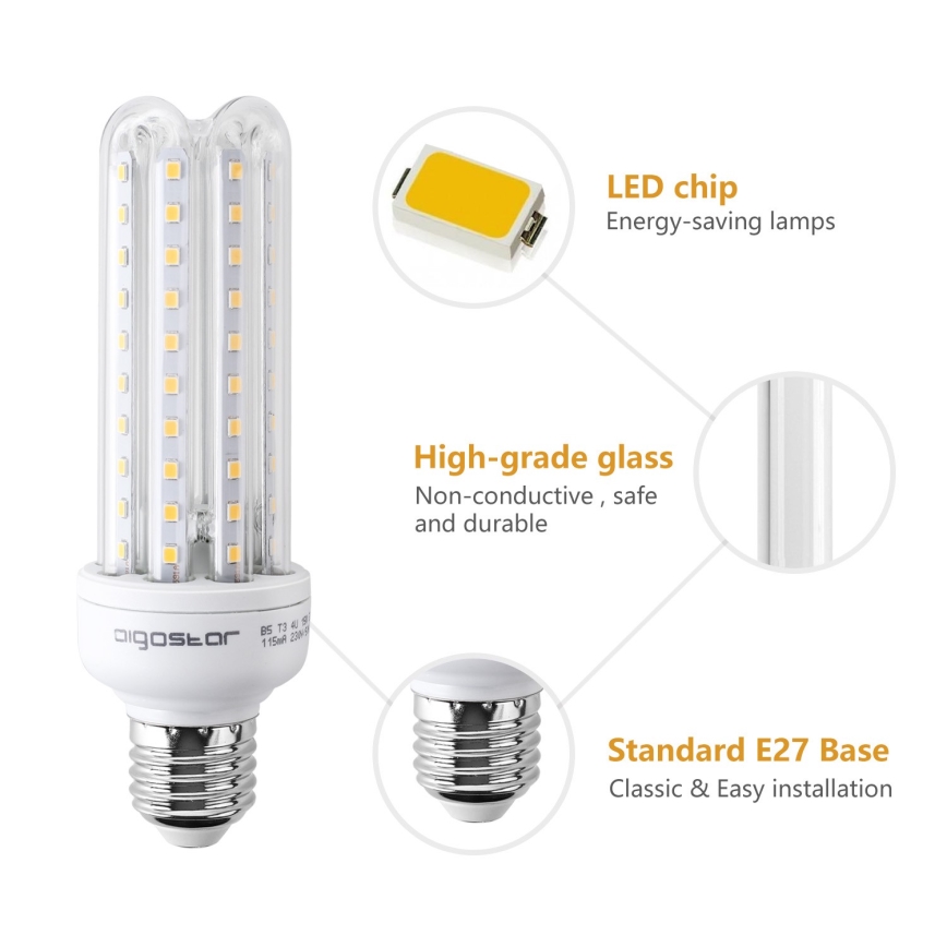 LED-polttimo E27/15W/230V 3000K - Aigostar