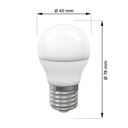LED-polttimo ECOLINE G45 E27/7W/230V 4000K - Brilagi