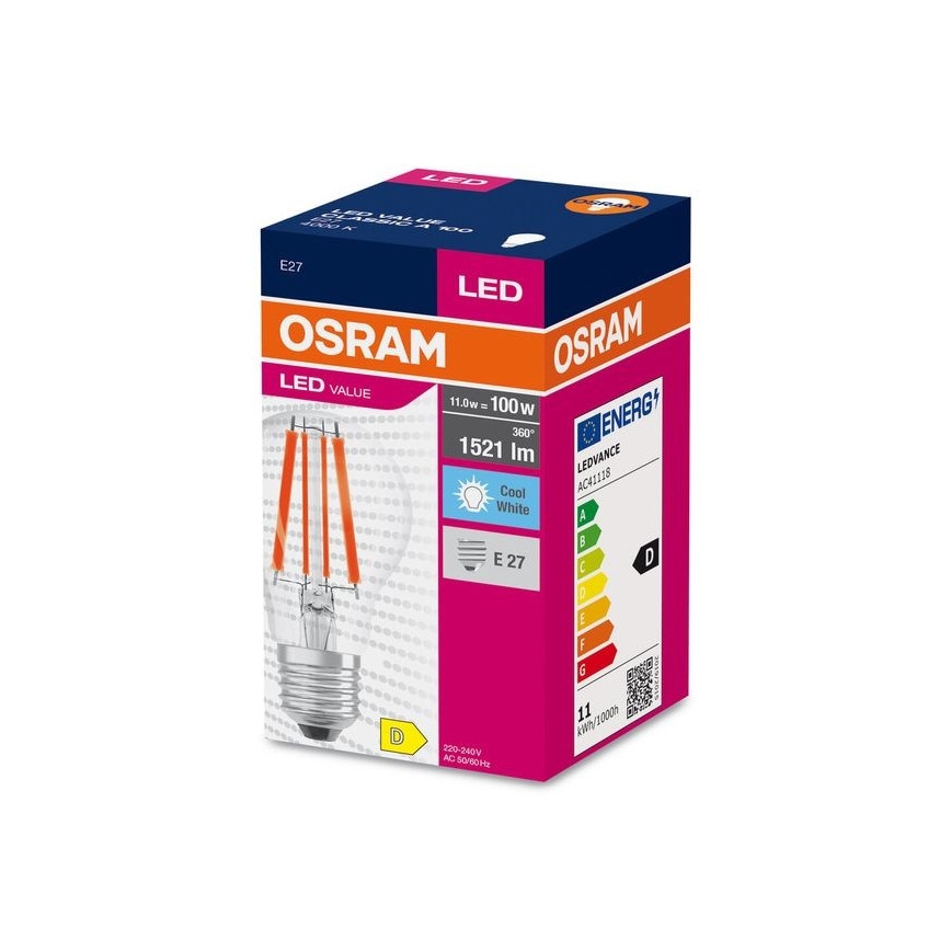 LED-polttimo FILAMENT A100 E27/11W/230V 4000K - Osram