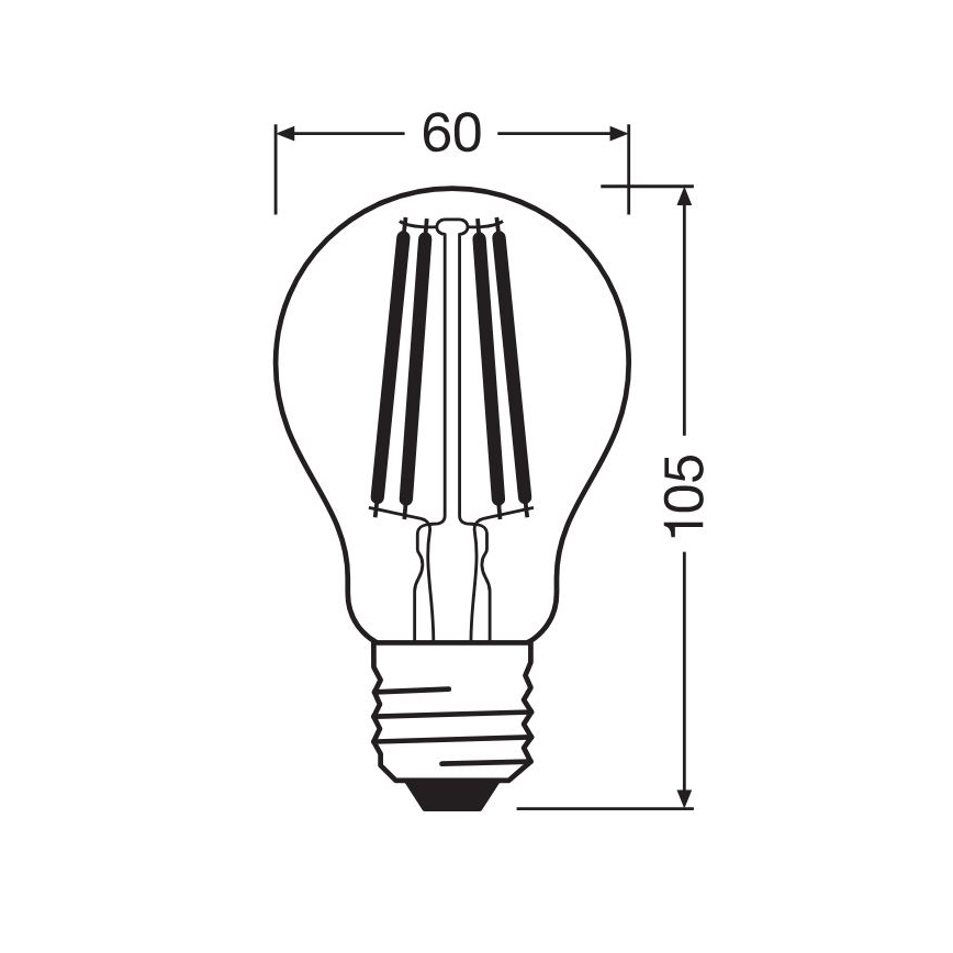 LED-polttimo FILAMENT A100 E27/11W/230V 4000K - Osram