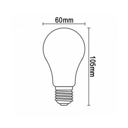 LED-polttimo FILAMENT A60 E27/12W/230V 330° 3000K
