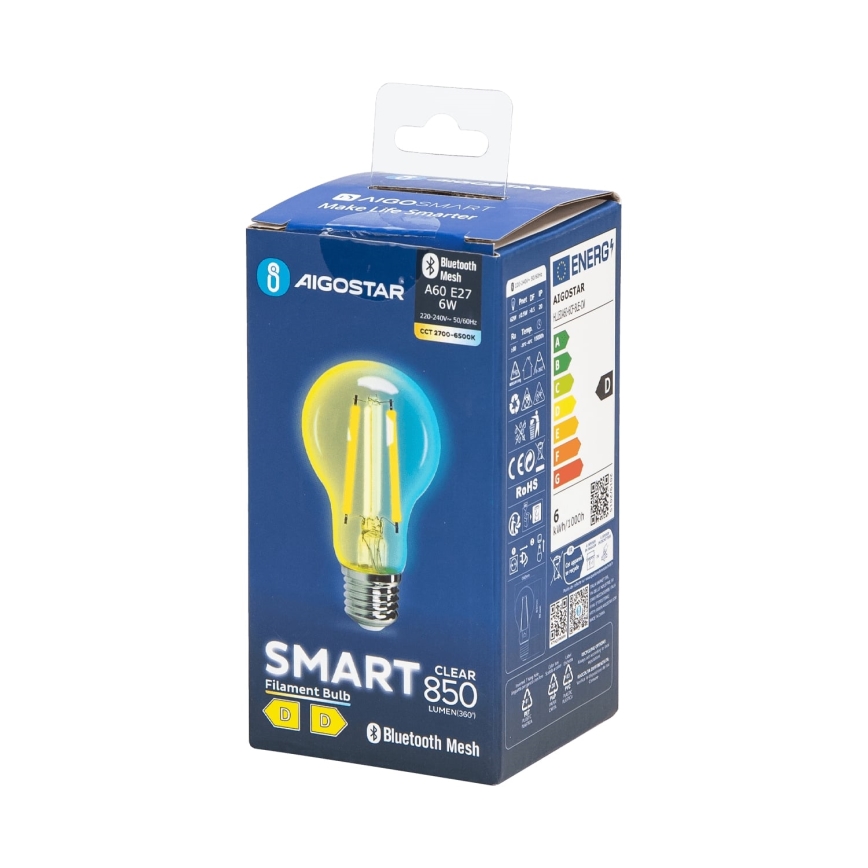 Himmennettävä LED-polttimo FILAMENT MESH Älykäs A60 E27/6W/230V 2700-6500K - Aigostar