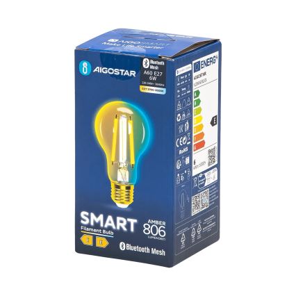 Himmennettävä LED-polttimo FILAMENT MESH Älykäs A60 E27/6W/230V 2700-6500K - Aigostar