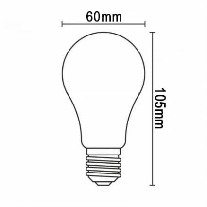 LED-polttimo FILAMENT A60 E27/6W/230V 3000K