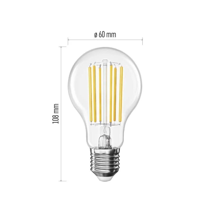 LED-polttimo FILAMENT A60 E27/7,2W/230V 2700K Energialuokka A