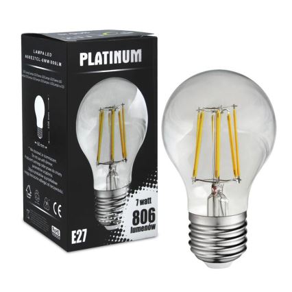 LED-polttimo FILAMENT A60 E27/7W/230V 3000K
