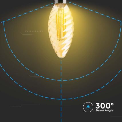 LED-polttimo FILAMENT AMBER E14/4W/230V 2200K