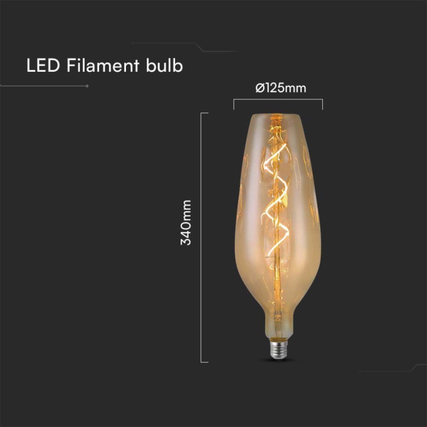 LED-polttimo FILAMENT B125 E27/4W/230V 2700K