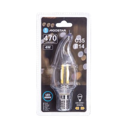 LED-polttimo FILAMENT C35 E14/4W/230V 6500K - Aigostar