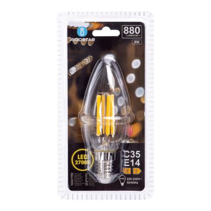 LED-polttimo FILAMENT C35 E14/8W/230V 2700K - Aigostar