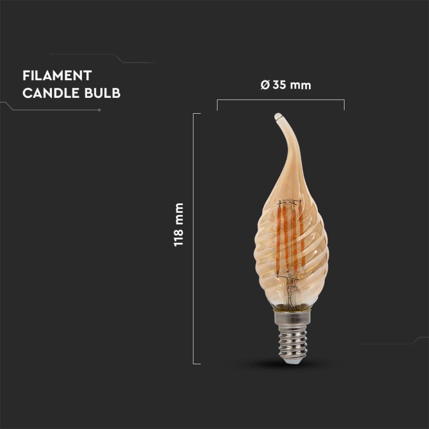 LED-polttimo FILAMENT E14/4W/230V 2200K