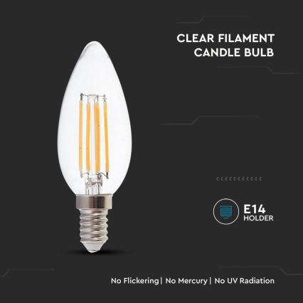 LED-polttimo FILAMENT E14/4W/230V 3000K