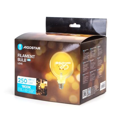 LED-polttimo FILAMENT E27/4W/230V 1800K rakkaus - Aigostar