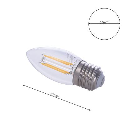 LED-polttimo FILAMENT E27/4W/230V 2700K
