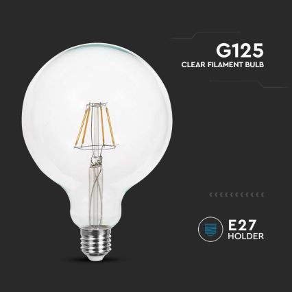 LED-polttimo FILAMENT G125 E27/10W/230V 3000K