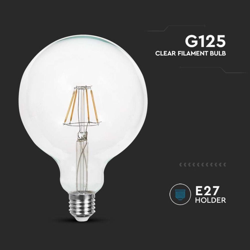 LED-polttimo FILAMENT G125 E27/10W/230V 4000K