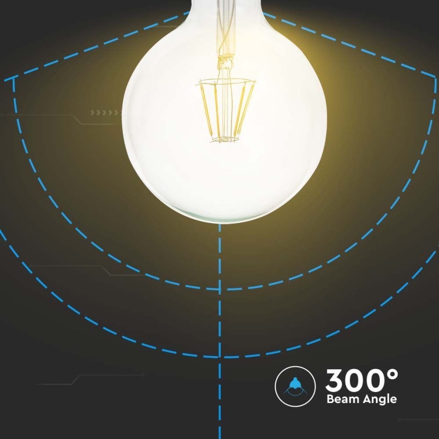 LED-polttimo FILAMENT G125 E27/12W/230V 4000K
