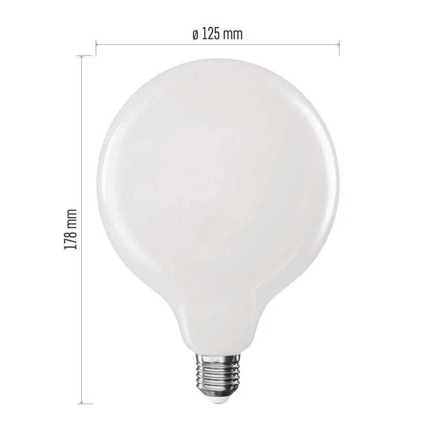 LED-polttimo FILAMENT G125 E27/18W/230V 2700K