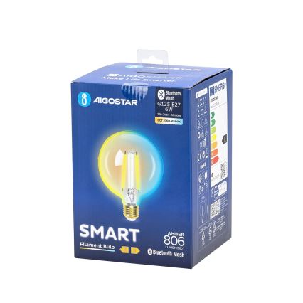 Himmennettävä LED-polttimo FILAMENT MESH Älykäs G125 E27/6W/230V 2700-6500K - Aigostar