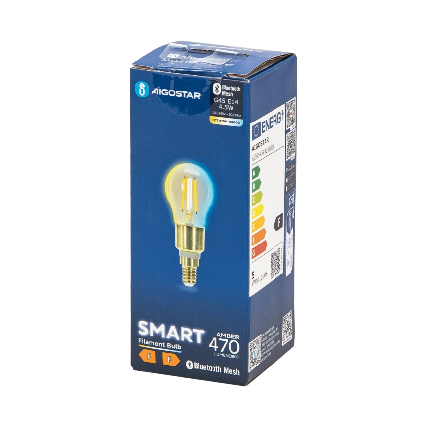 Himmennettävä LED-polttimo FILAMENT MESH Älykäs G45 E14/4,5W/230V 2700-6500K - Aigostar