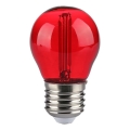 LED-polttimo FILAMENT G45 E27/2W/230V punainen