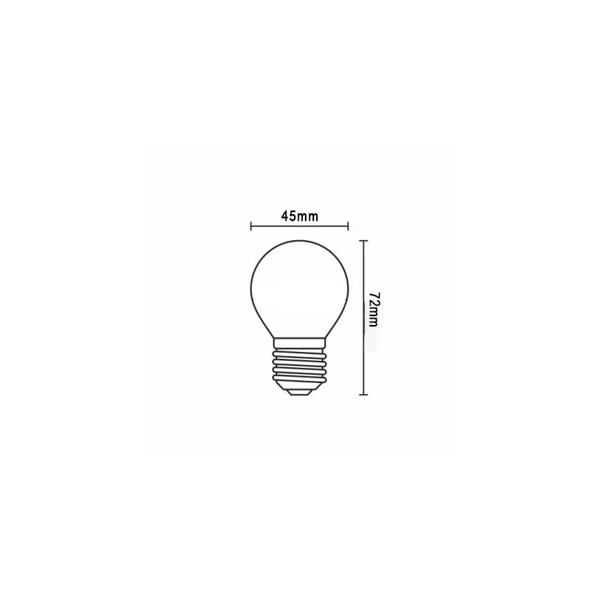 LED-polttimo FILAMENT G45 E27/4W/230V 3000K