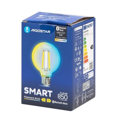 Himmennettävä LED-polttimo FILAMENT MESH Älykäs G80 E27/6W/230V 2700-6500K - Aigostar