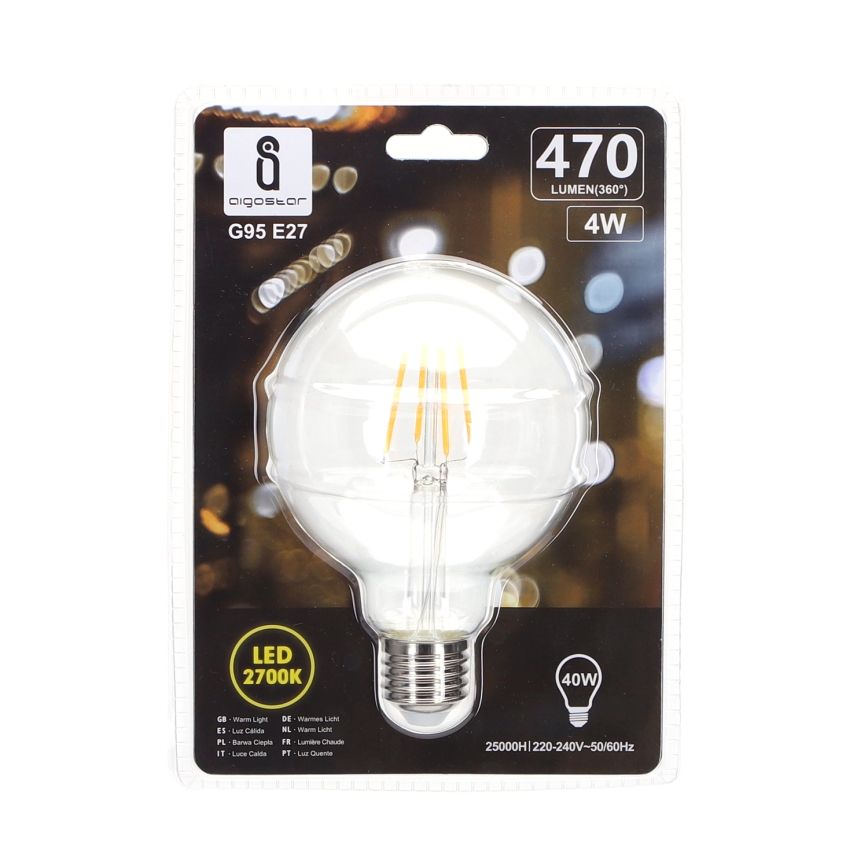 LED-polttimo FILAMENT G95 E27/4W/230V 2700K - Aigostar